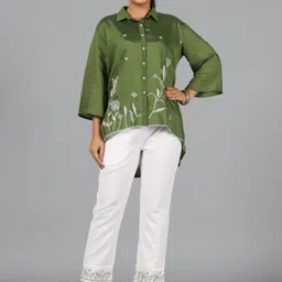 Juniper Embroidered Shirt With Cropped Trouser-picture-10