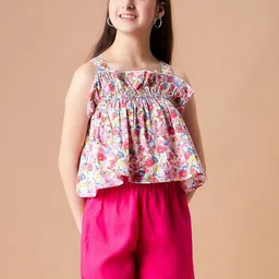 Cherry & Jerry Girls Floral Printed Top with Shorts-image-22