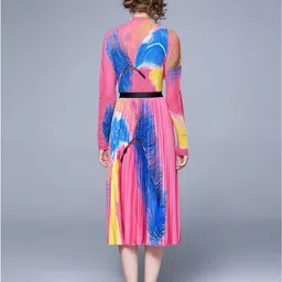 JC Collection Printed Round Neck Top with Skirt image 3