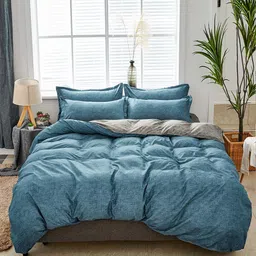JC HOME Blue & Grey Printed Single Bedding Set image 5