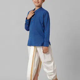 Ramraj Boys Ethnic Kurta and Dhoti With Angavastram image 4