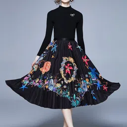 JC Collection Printed Top with Skirt image 5