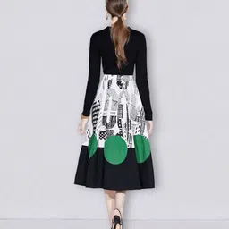 JC Collection Printed Round Neck Top with Skirt image 2