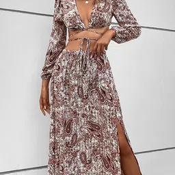 StyleCast Printed Top & Skirt Set image 3