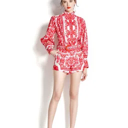 JC Collection Printed Shirt with Shorts image 3