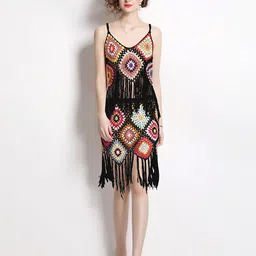 JC Collection Self Design Sleeveless Top with Skirt Co-Ords image 3