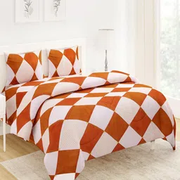 HOKIPO Red & White Checked Super Soft AC Comforter Double King Bedding Set image 5