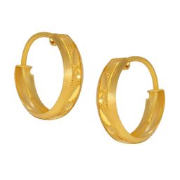 BHIMA 22K Hallmark 916 Purity Yellow Gold Design Flat Ring Stud-image-39