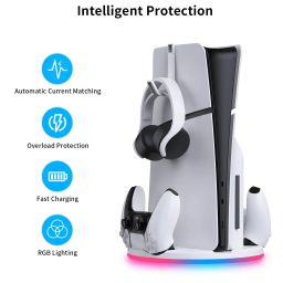 JYS Dual Controller Fast Charging Dock With Hanger PS5 Slim Dual Controller Charger For PlayStation 5 Slim (Disc & Digital) - RS8543 JYS Dual Controller Fast Charging Dock With Hanger PS5 Slim Dual Controller Charger For PlayStation 5 Slim (Disc & Digital) - RS8543 image 2