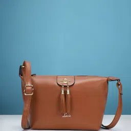 Lavie Marma Tan Solid Tasselled Sling bag-41
