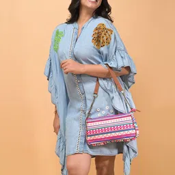 Anouk Shopper Shoulder Bag with Fringed image 3