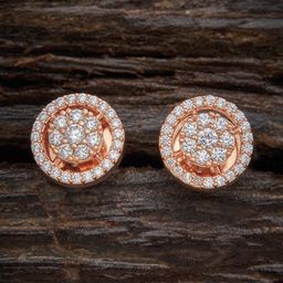 Kushal's Fashion Jewellery White Circular Studs Earrings-42