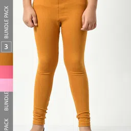 BAESD Girls Pack Of 3 Churidar-Length Leggings-picture-2