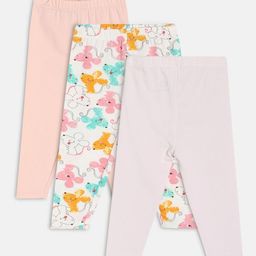 MINI KLUB Infant Girls Pack Of 3 Mid-Rise Leggings-image-71