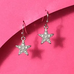 Accessorize London Silver-Toned Circular Drop Earrings-14
