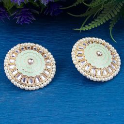 Sukkhi Gold-Plated Contemporary Studs Earrings-image-55