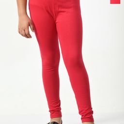 BAESD Girls Pack Of 2 Solid Churidar Length Leggings-picture-0