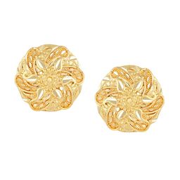 Vighnaharta Set Of 3 Gold-Plated Studs Earrings-12