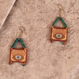 AAKRITI ART CREATIONS Women Multicolor Wooden Tribal Earrings-image-47