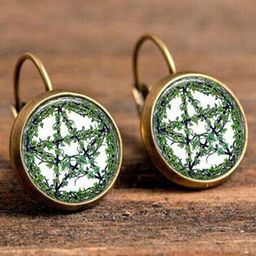 MIZORRI Green Contemporary Drop Earrings-15
