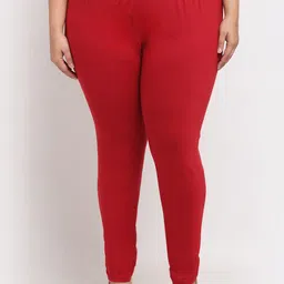 TAG 7 PLUS Women Red Solid Ankle-Length Leggings-image-22