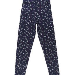 Bodycare Kids Girls Navy Blue Printed Ankle-Length Cotton Leggings-image-63