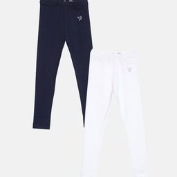 TWIN BIRDS Girls Pack Of 2 Pure Cotton Ankle Length Leggings-picture-28
