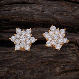 Kushal's Fashion Jewellery Gold-Plated Floral Studs Earrings-11