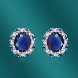 Designs & You Silver-Plated Cubic Zirconia Studded Contemporary Studs Earrings-24