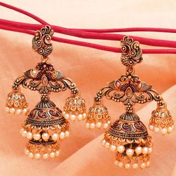 KARATCART Contemporary Jhumkas Earrings-picture-18