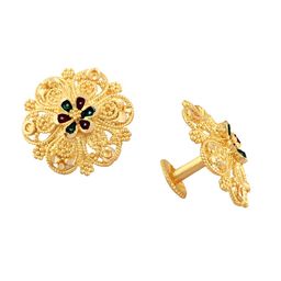 Vighnaharta Set Of 3 Gold Plated Stud Earring-32
