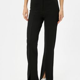 Koton Women Slim-Fit High-Rise Bootcut Trousers-image-49