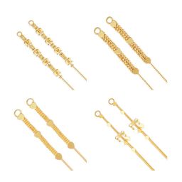 Vighnaharta Set Of 4 Gold-Plated Classic Ear Cuff Chains-36