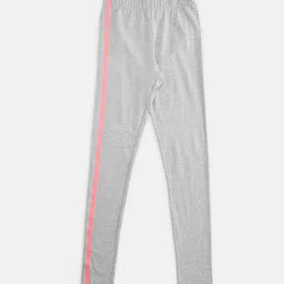 Pantaloons Junior Girls Grey Melange Solid Ankle -Length Leggings-picture-43