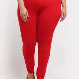 TAG 7 PLUS Women Red Solid Ankle-Length Leggings-image-86