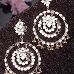 KARATCART Rose Gold-Plated Classic Chandbalis Earrings-15