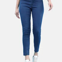 Freehand by The Indian Garage Co Women Cotton Slim Fit Stretchable Jeans-picture-42