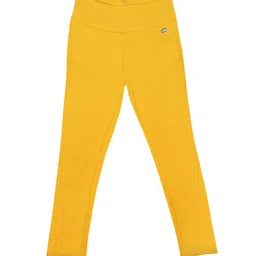 Tiny Girl Girls Mustard Solid Cotton Jeggings-image-46