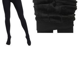 Alexvyan High-Rise Slim Fit Fur Stretchable Footed Stockings-picture-32