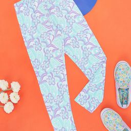 Pantaloons Junior Girls Printed Cotton Ankle Length Leggings-picture-11