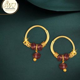 Vighnaharta Gold Plated Artificial Beads Drop Earrings-12