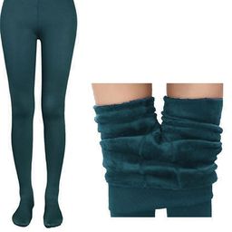 Alexvyan High-Rise Slim Fit Fur Stretchable Footed Stockings-image-75