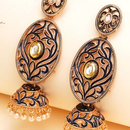 KARATCART  Contemporary Jhumkas Earrings-image-41