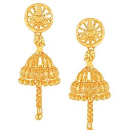 Vighnaharta Gold-Plated Floral Jhumkas-image-83