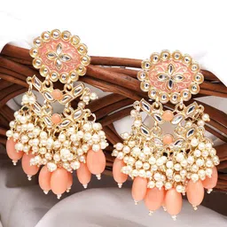 KARATCART Contemporary Drop Earrings-image-13