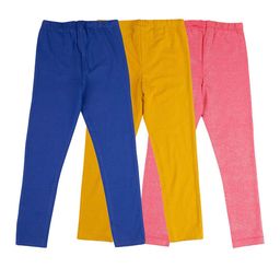 JusCubs Girls Pack of 3 Cotton Ankle-Length Leggings-picture-44