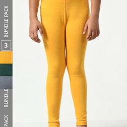 BAESD Girls Pack Of 3 Super Soft Ankle-Length Leggings-image-115