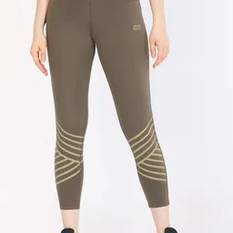 Silvertraq Womens Green Panelled Reflective Leggings-picture-41