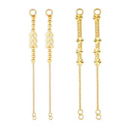 Vighnaharta Set Of 2 Gold-Plated Ear Chains-image-64