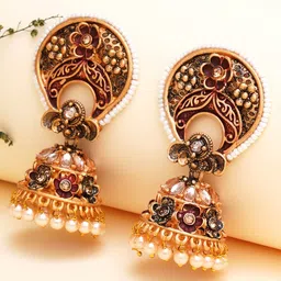 KARATCART  Contemporary Jhumkas Earrings-image-24